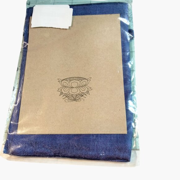 Blue Scarf Fringe 76 Long Lightweight Women Hand Spun Cotton Summer Festival - Picture 5 of 7